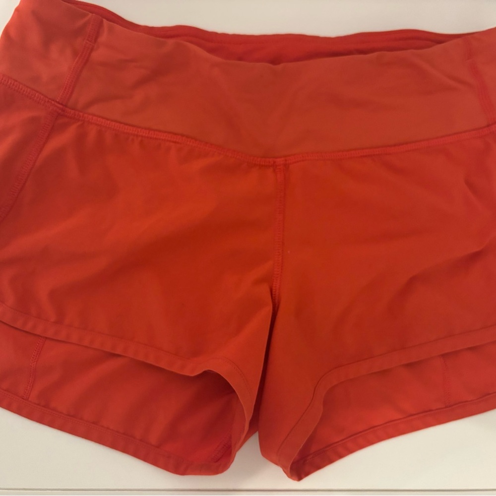 lululemon athletica Bright Red Athletic Shorts
